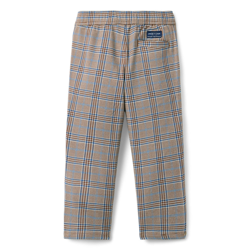 The Plaid Pull-On Pant, brown