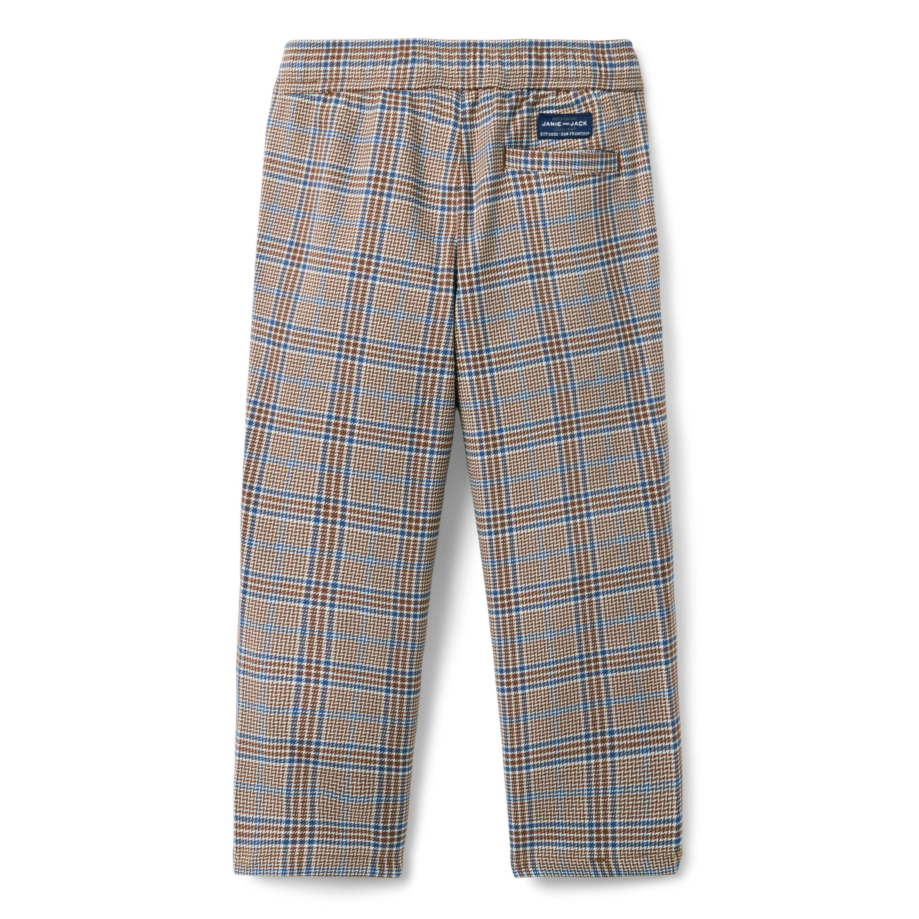 The Plaid Pull-On Pant, brown