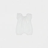 Manon Baby Romper, White Flower Embroidery
