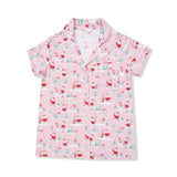 Golfing Mrs. Claus and Elves - Adult Short Sleeve Coat Style with Pants