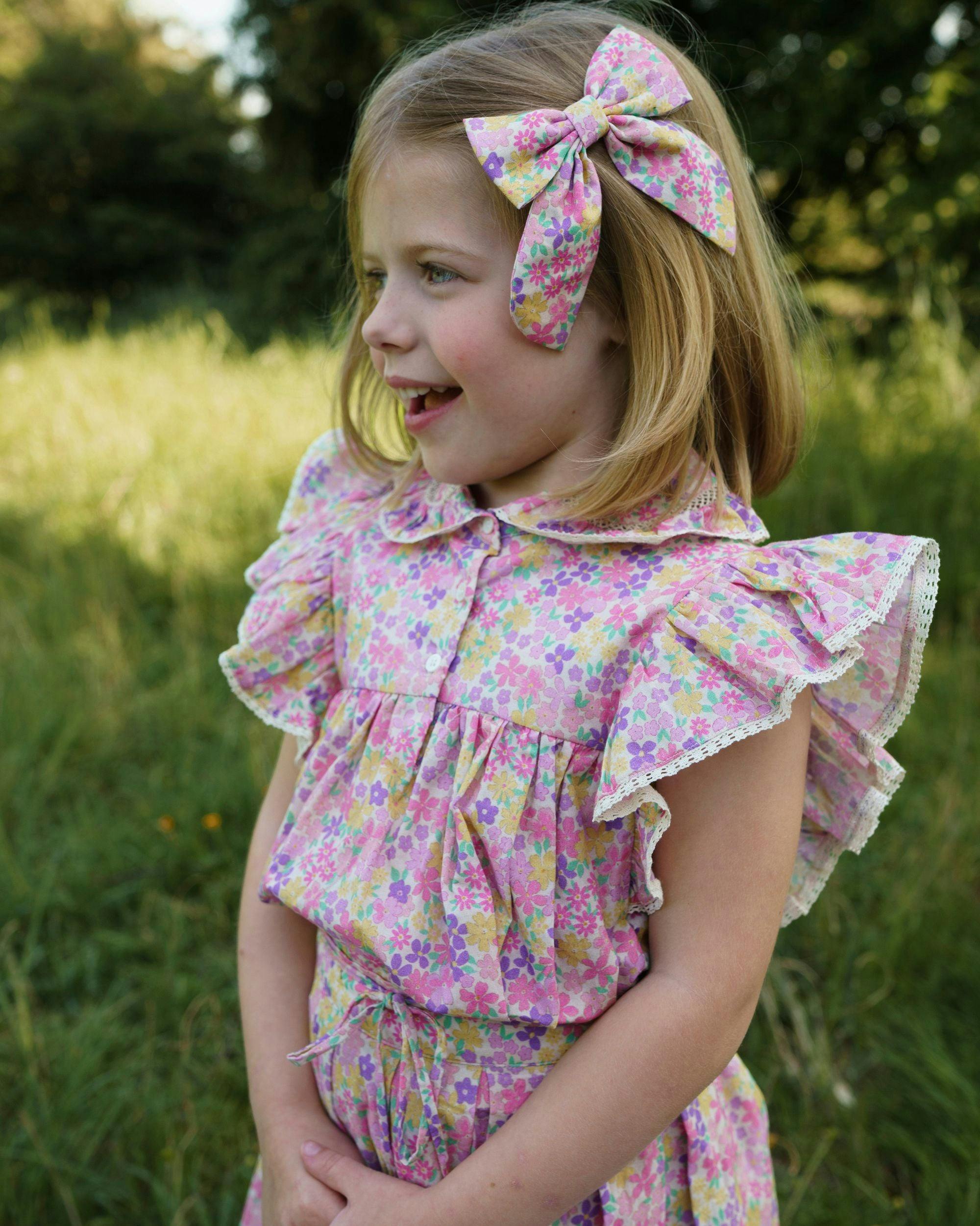 Diana Blouse - Emma Floral Purple print