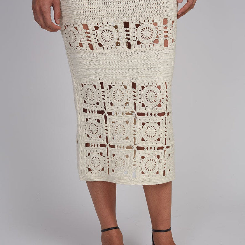 JANA CROCHET SKIRT | IVORY