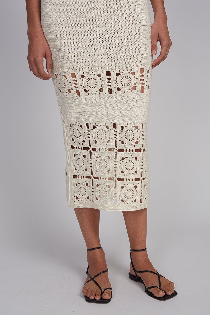 JANA CROCHET SKIRT | IVORY