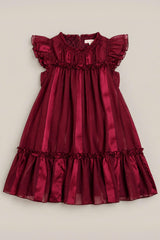 Mini Peridot Dress in Garnet Stripe