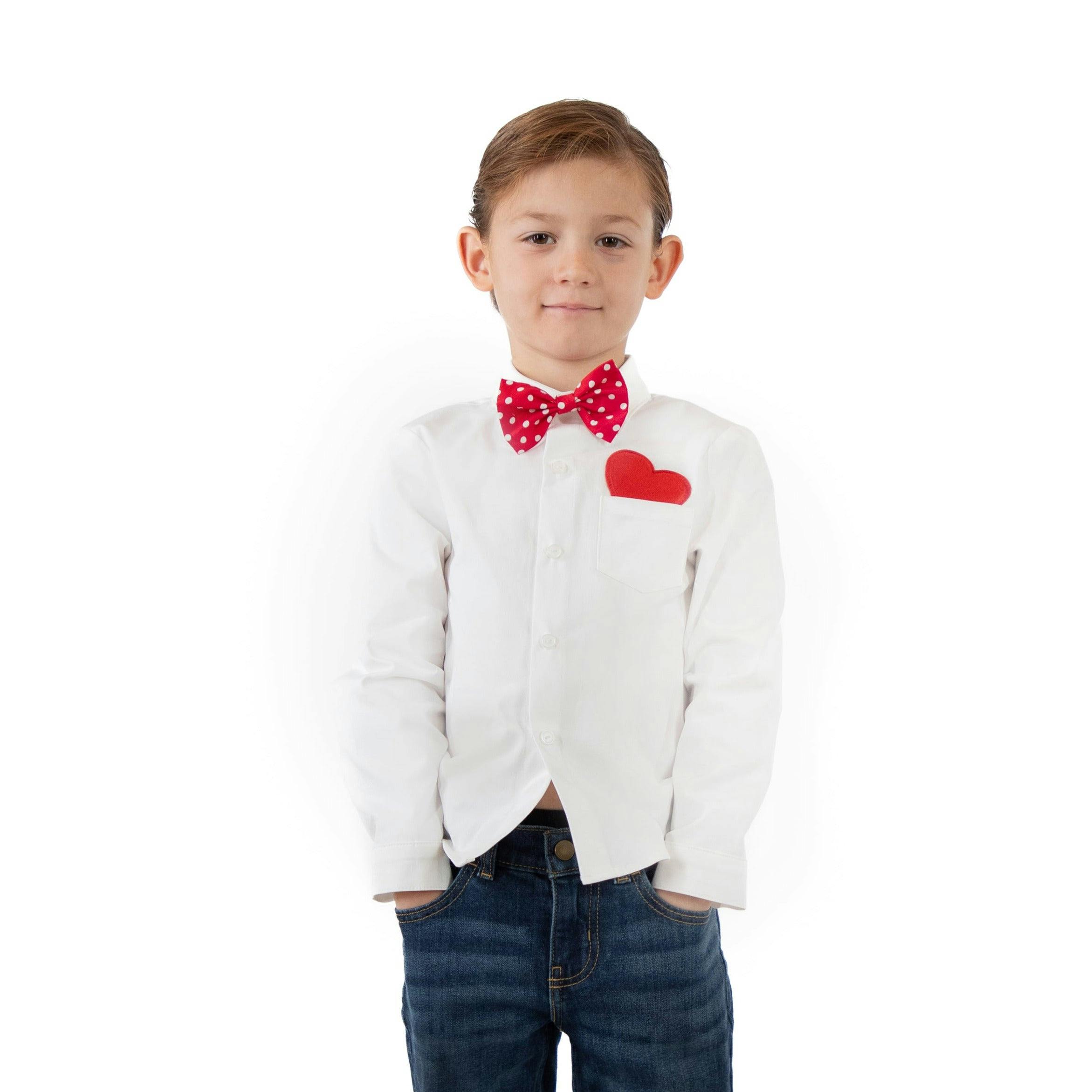 Jr Star Heartbreaker White Child Shirt with Bow Tie