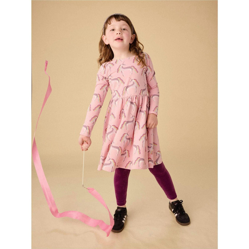 Printed Ballet Dress, Pink