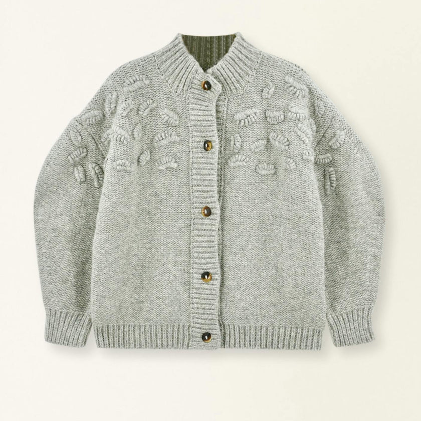 Cusco Shell Cardigan in Dove Grey