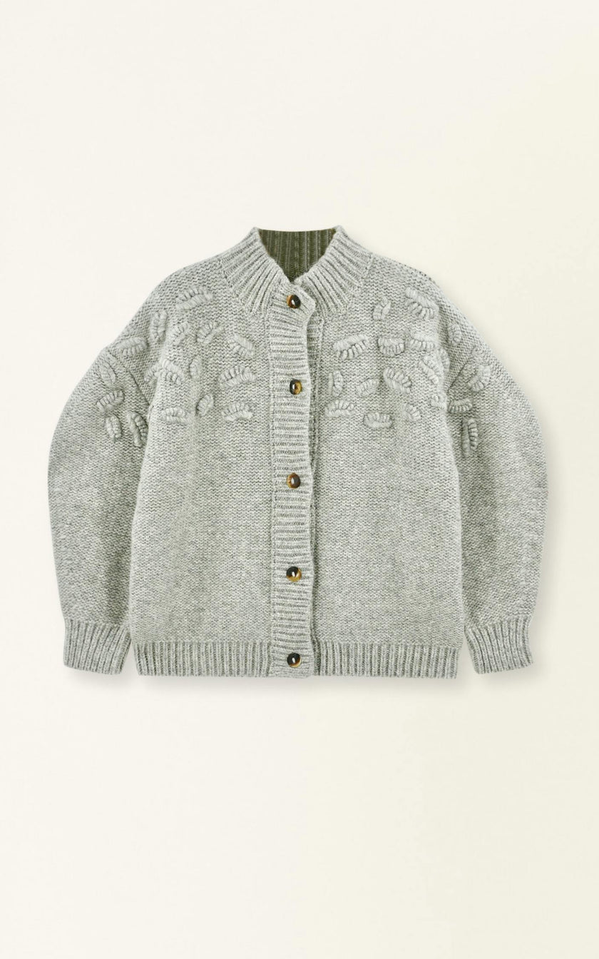 Cusco Shell Cardigan in Dove Grey