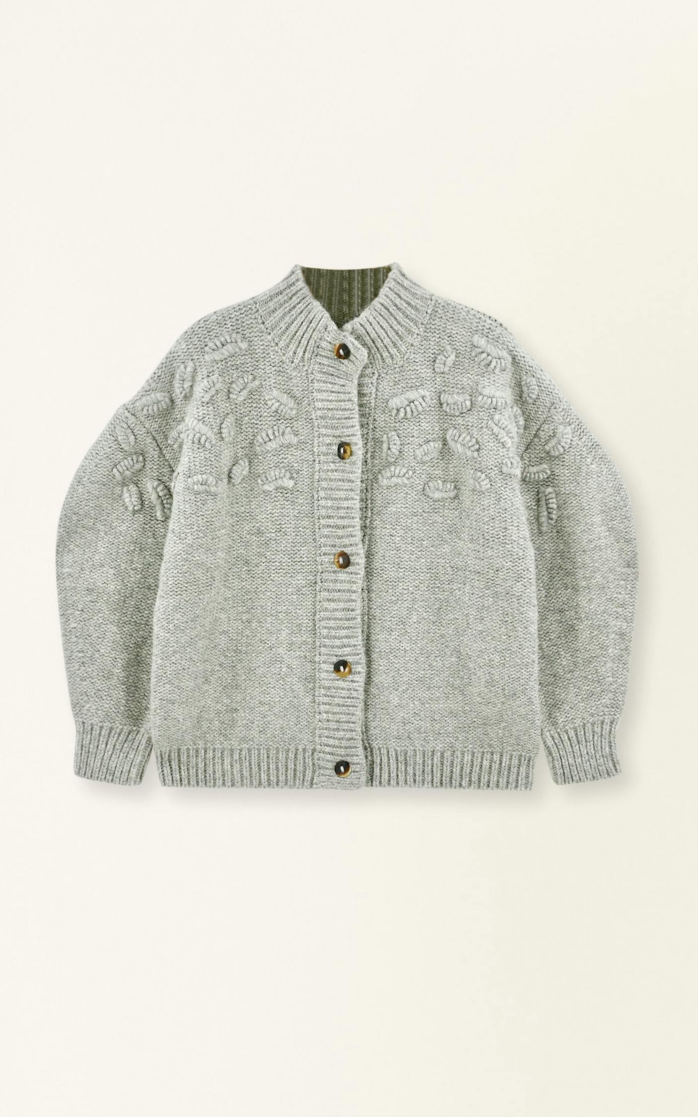 Cusco Shell Cardigan in Dove Grey