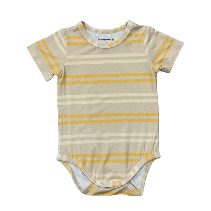 Baby Boy Short Sleeve Bodysuit in Multi Stripe