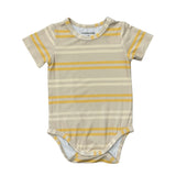 Baby Boy Short Sleeve Bodysuit in Multi Stripe