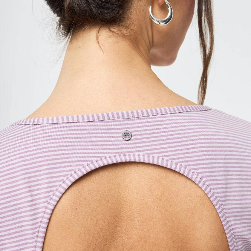 women's mini dress - lavender shadow