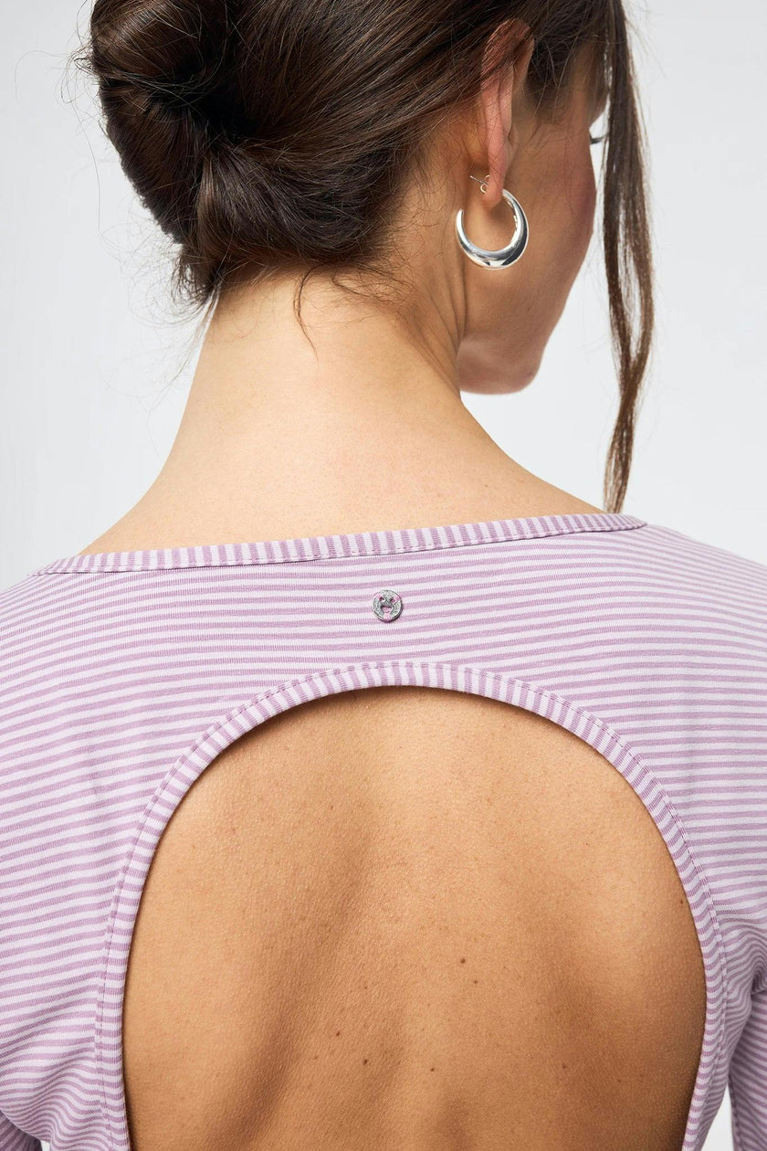 women's mini dress - lavender shadow
