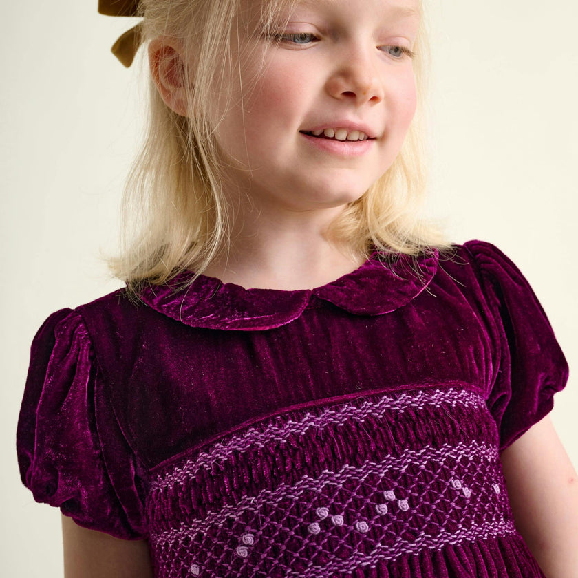 Smocked Girls Party Dress Janey