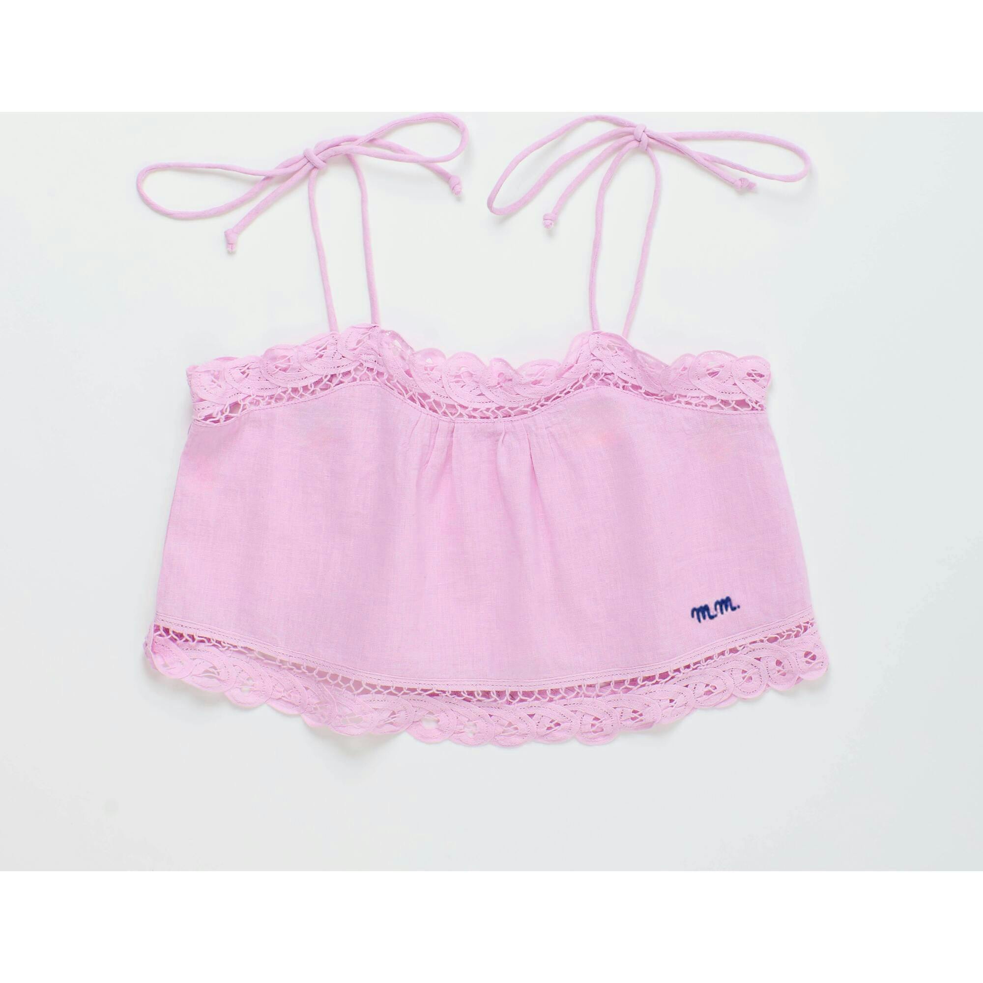ISLA LACE TOP PINK