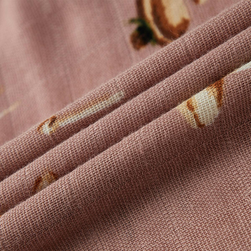 Mushroom Contour Four Layer Burp Cloth