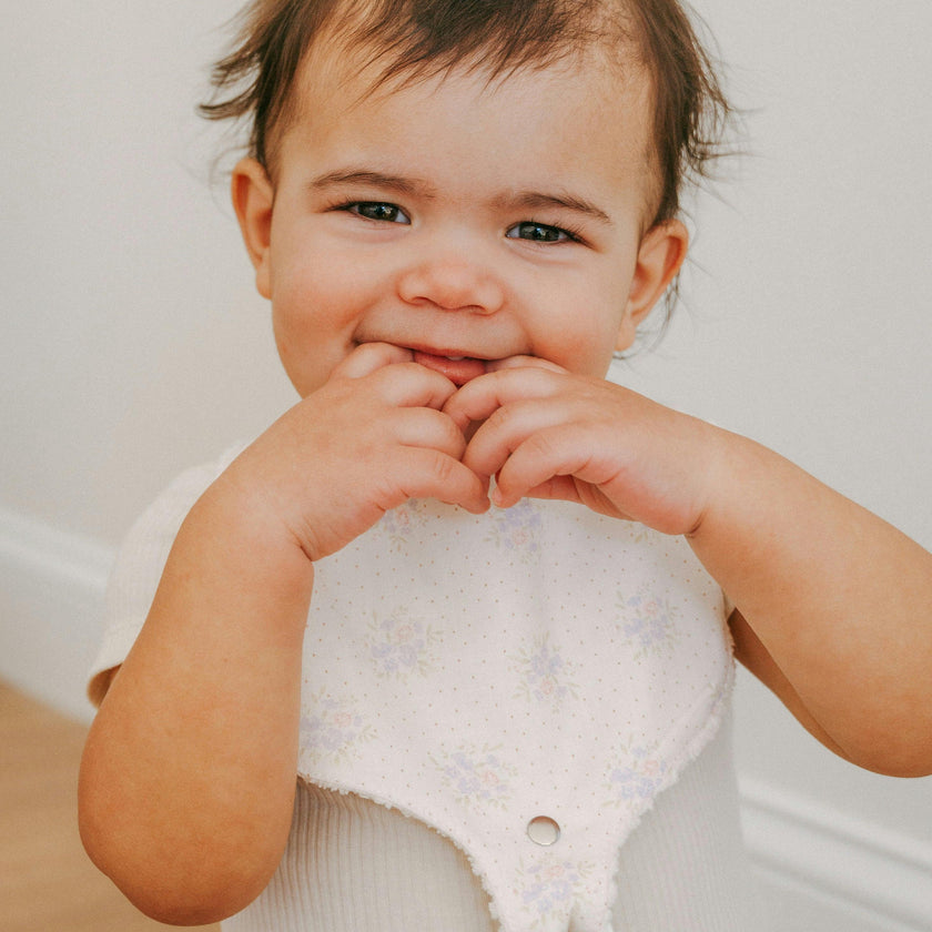 Soothe & Snap Pacifier Bib-Petite Meadow Dots