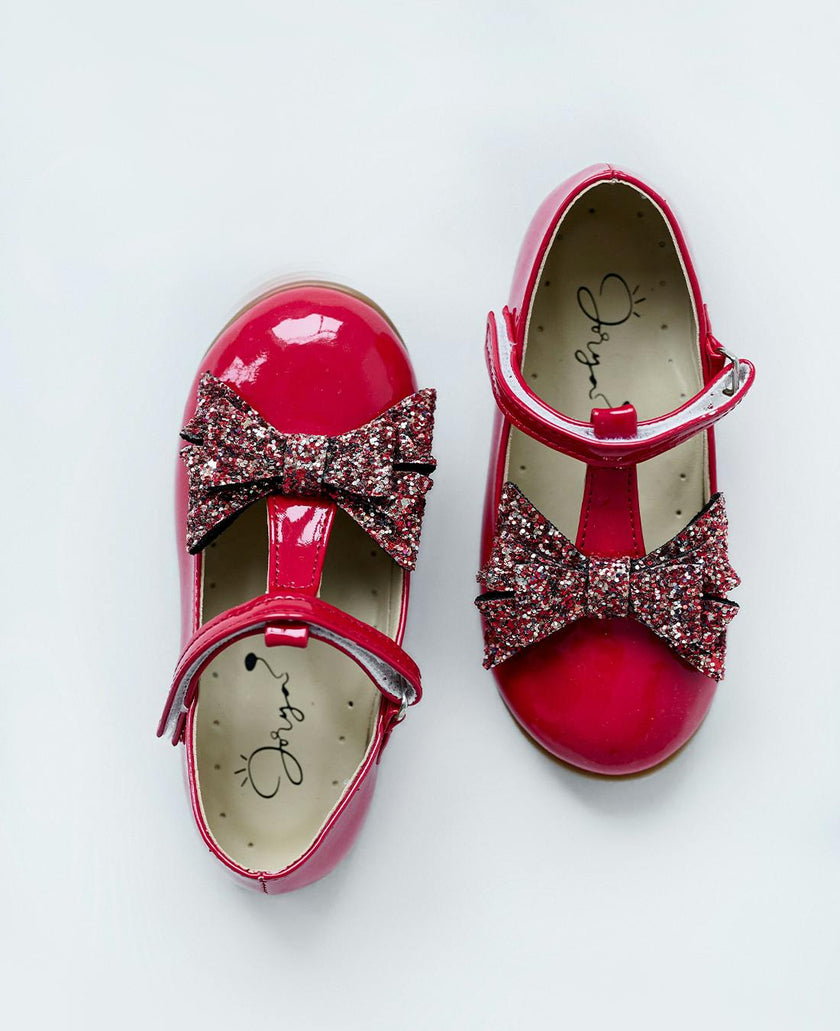 Red Shoes with Glitter Bow