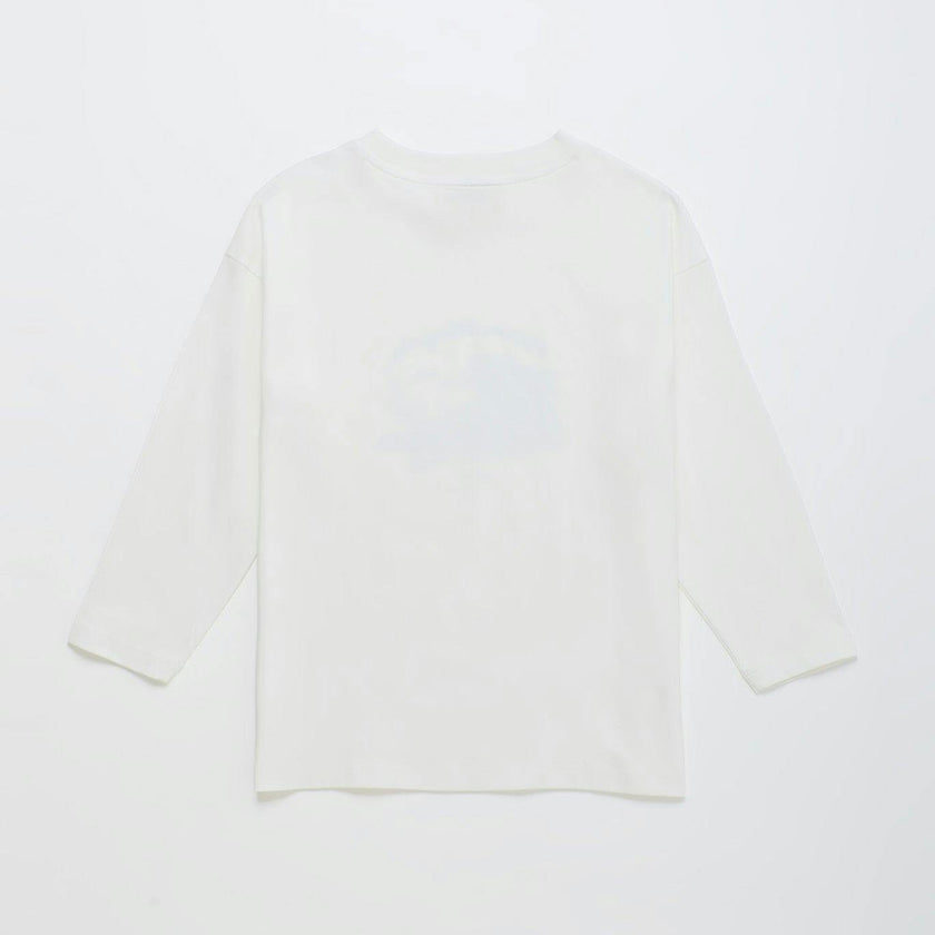 LEISURELY LONG SLEEVE T-SHIRT OFF WHITE