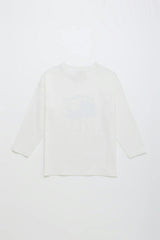 LEISURELY LONG SLEEVE T-SHIRT OFF WHITE