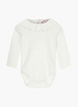 Baby Long Sleeved Grace Willow Bodysuit in Winter White