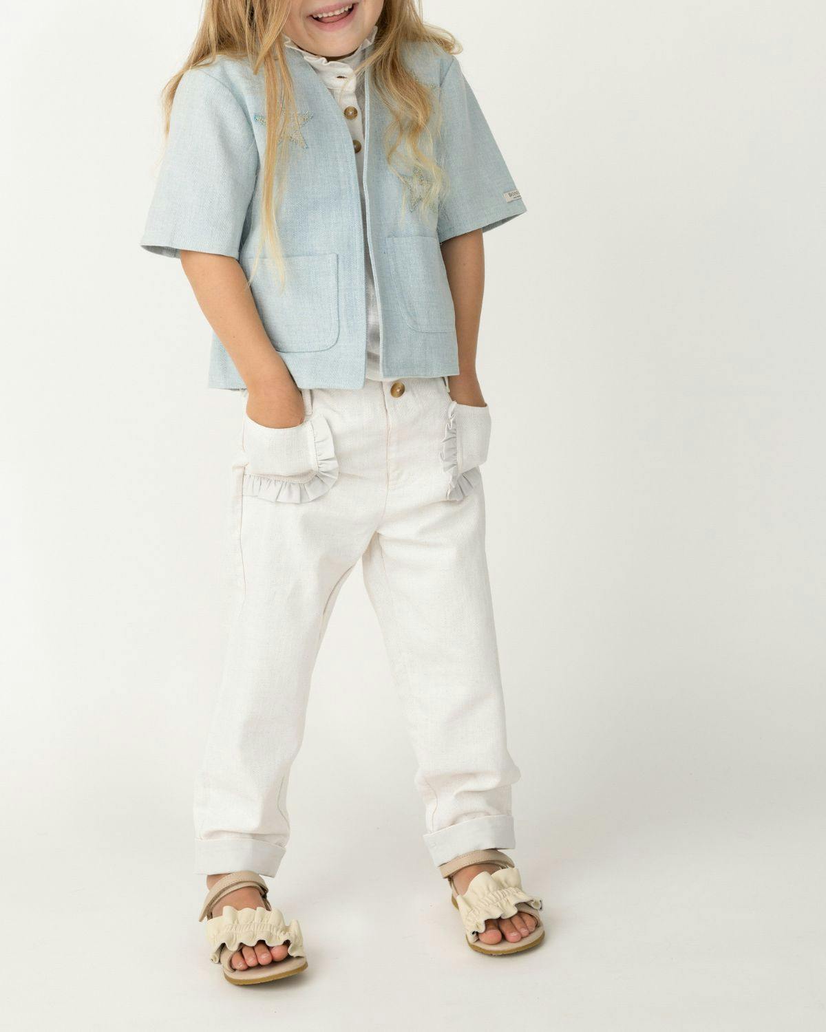 Chell√®e Denim Jacket | Stars | Ice Blue