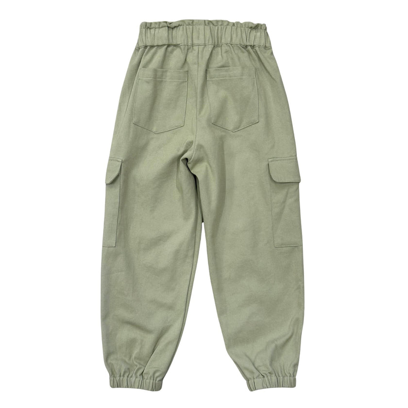 Girls Cargo Utility Pant in Evergreen