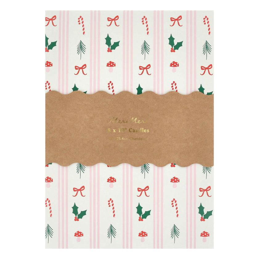 Festive Patterned Table Candles