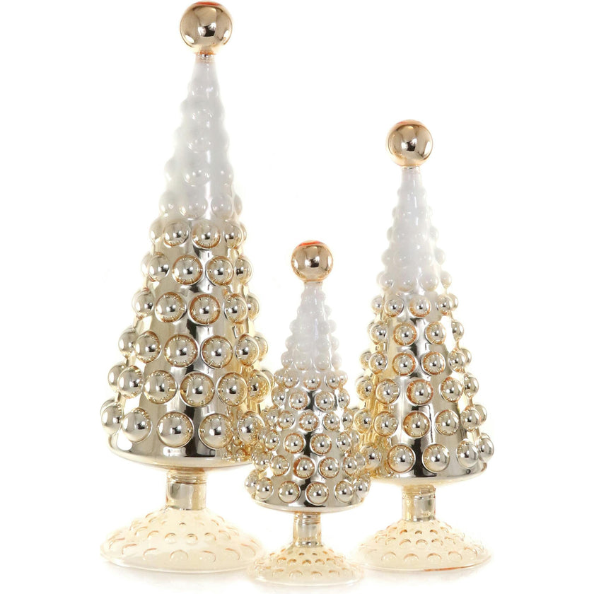 Frosted Hobnail Tree Gold
