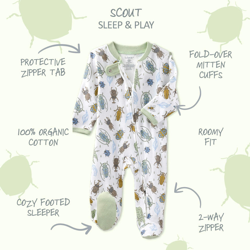 SCOUT Sleep & Play Baby Boys Pajamas