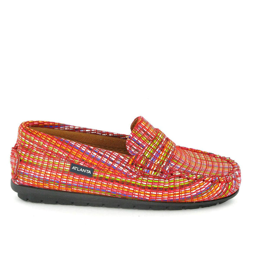 Penny Moccasins, Orange Multi