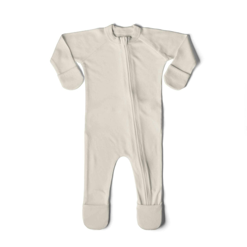 GROW WITH YOU FOOTIE | BIRCH — Bamboo Organic Cotton Blend, 0–6M