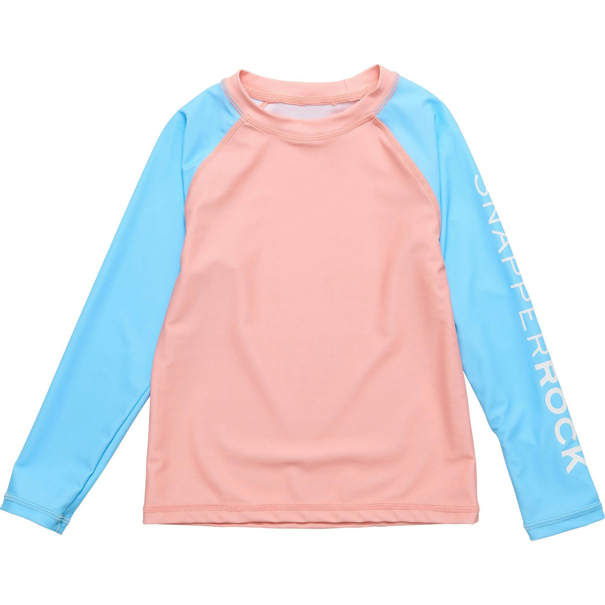 Peach Colorblock LS Rash Top