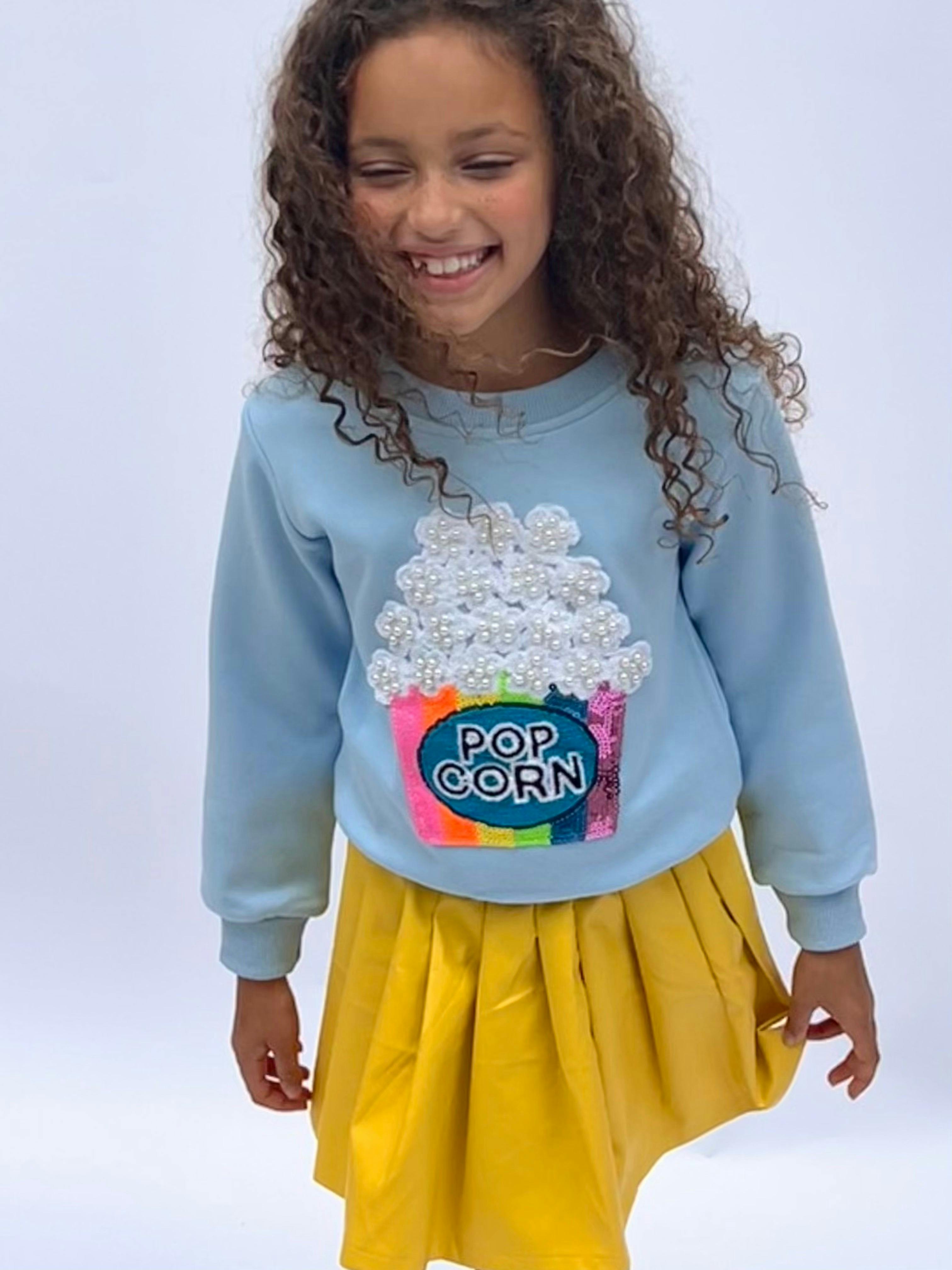 Pink Pearls and Popcorn Sweatshirt