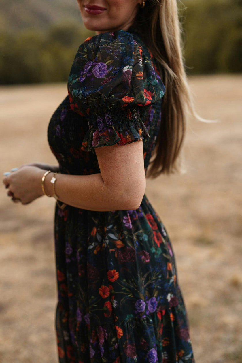 Cordelia Dress in Evergreen Vivid Meadow