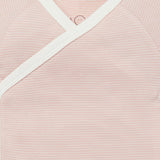 Short Sleeve Kimono Bodysuit - Blush Stripe