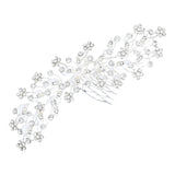 Crystal Rhinestone Botanical Hair Comb