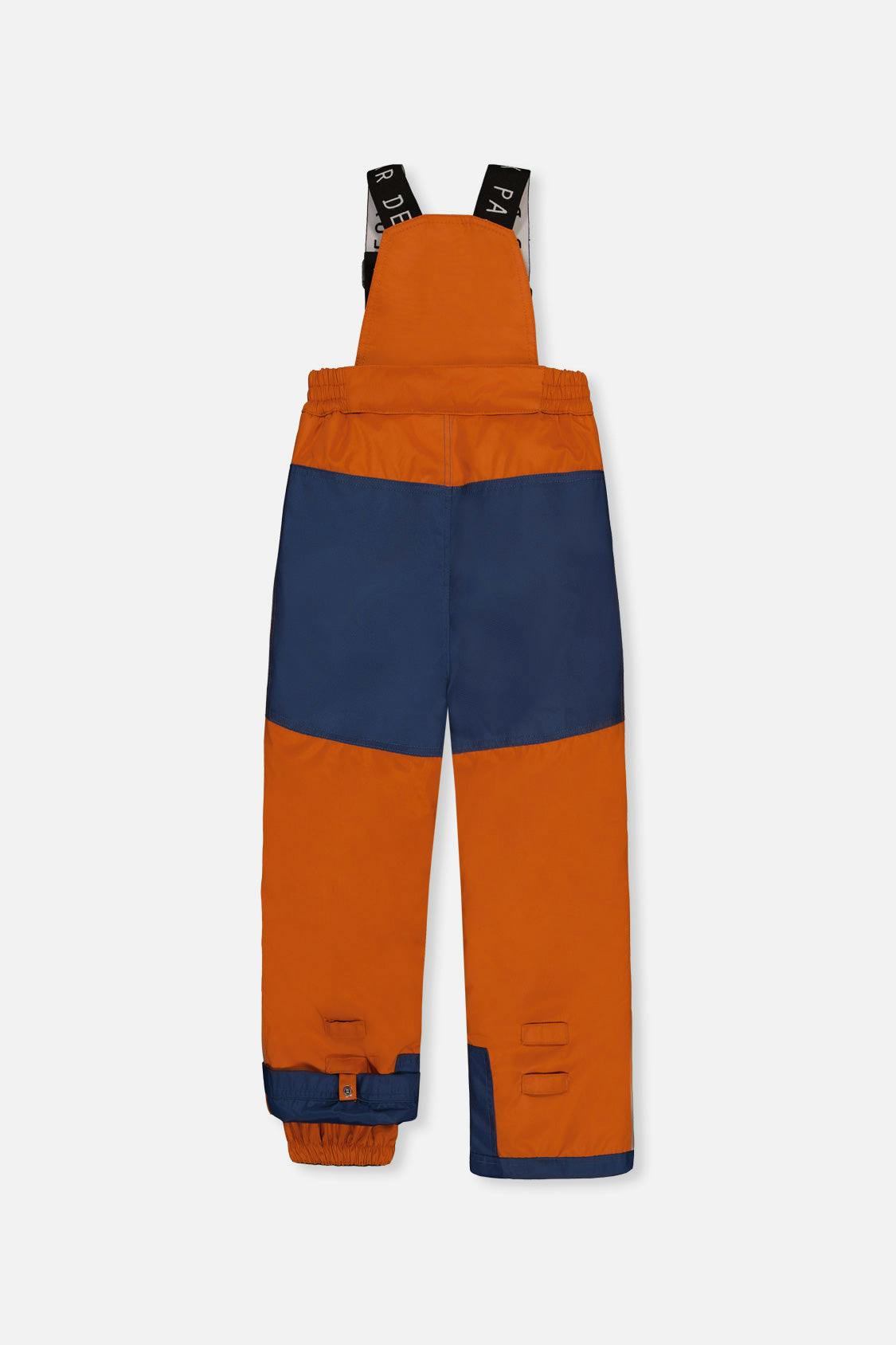 Two Piece Play Snowsuit Blue Bear Print With Rust Pants