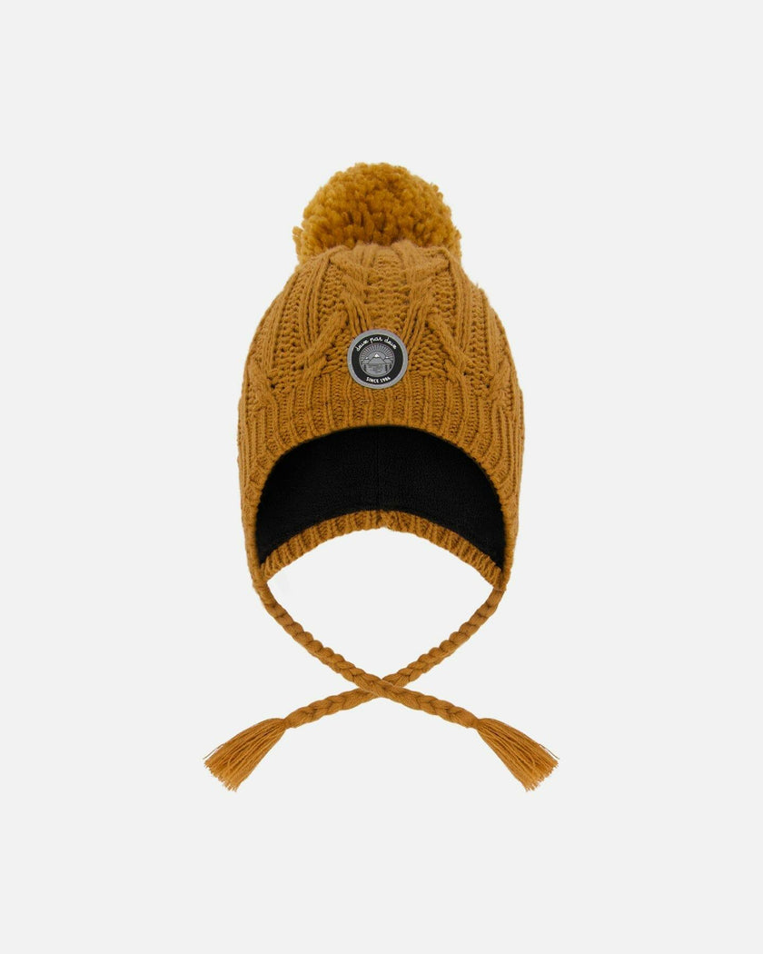 Lined Winter Hat with Pompom