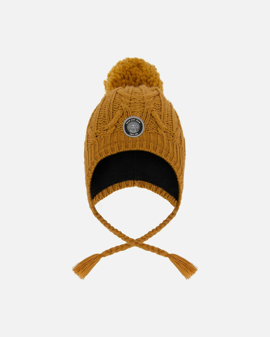 Lined Winter Hat with Pompom