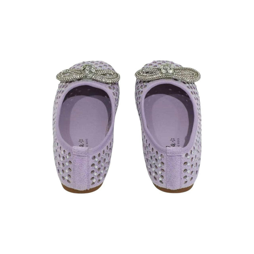 Lavender Sparkle Bow Ballet Flat