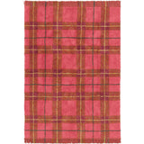 Washable Rug Tartan Vintage Red, Red