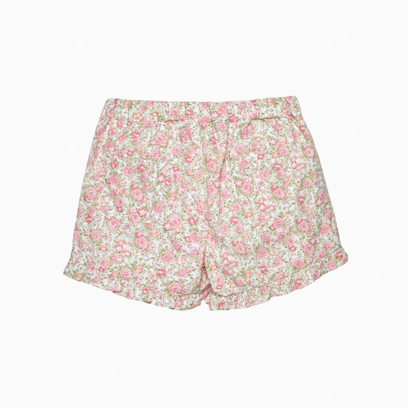 Rosie Floral Shorts in Peach Rose Floral