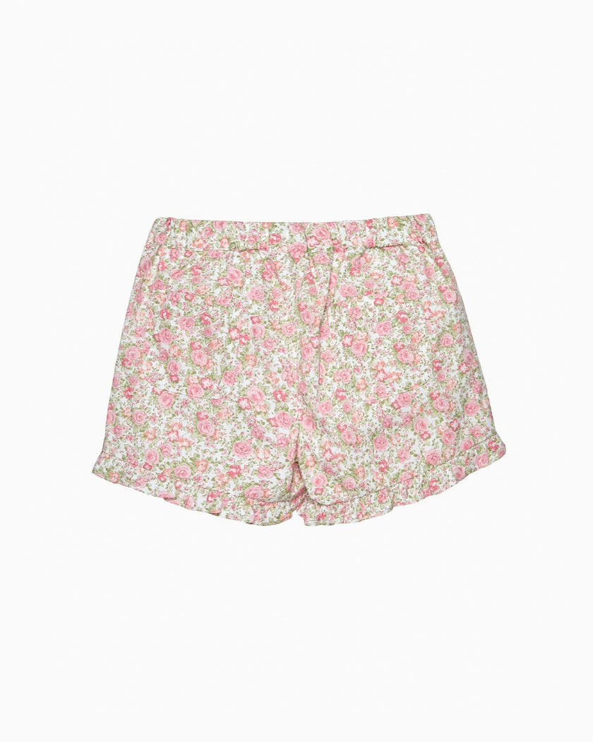Rosie Floral Shorts in Peach Rose Floral