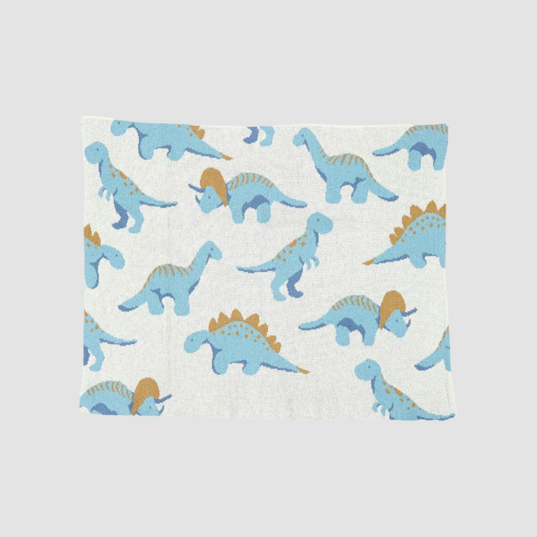 Baby Cotton Knit Blanket - Dinosaur