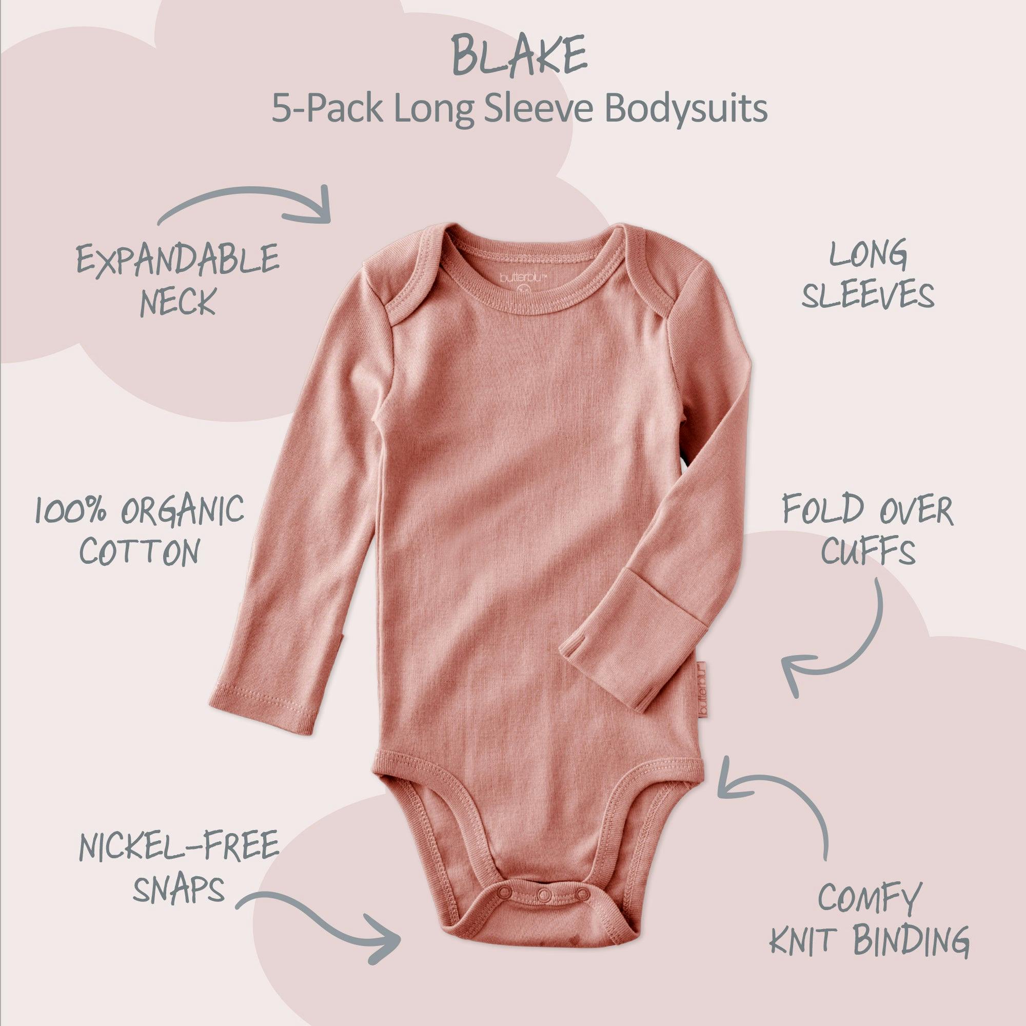 BLAKE 5-Pack Long Sleeve Bodysuit