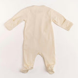 Pima Embroidered Footie in Goose