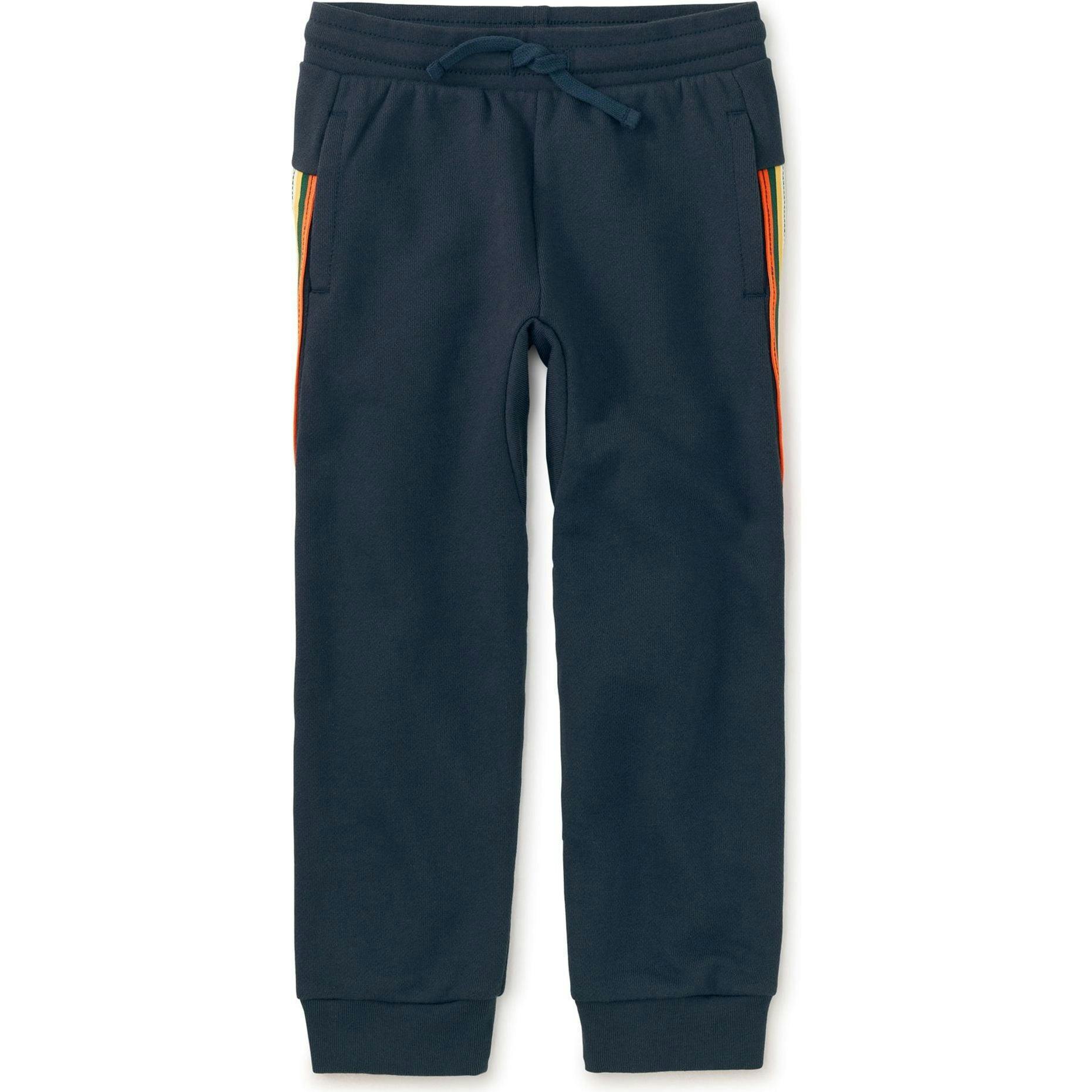 Stripe-Out Elastic Waist Drawstring Pocket Joggers