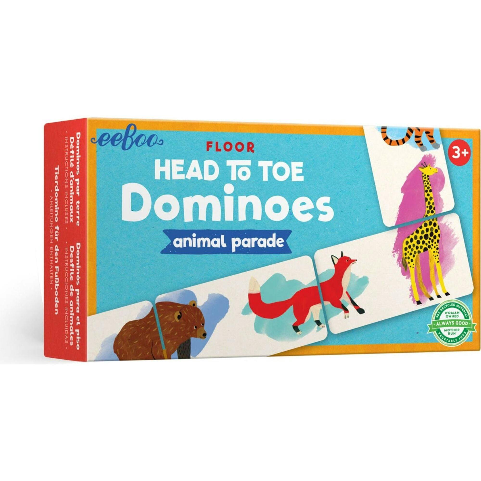 Animal Parade Head to Toe Dominoes