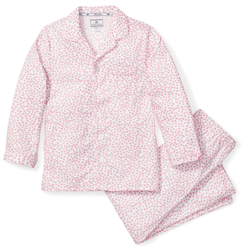 Kid's Twill Pajama Set in Sweethearts